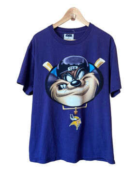 Vintage Taz MN Vikings Graphic Tee size large